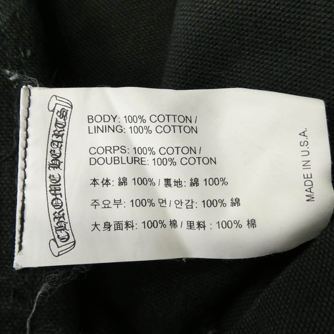 CHROME HEARTS CARPENTER CNVS CRS Leather Cross Patch Cotton Canvas Used LIFE-0 thumbnail 8