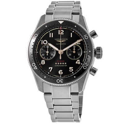 New Longines Spirit Flyback Chronograph Grey Dial Men's Watch L3.821.1.53.6