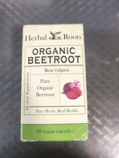 Herbal Roots Organic Beet Root 60 Caps - 1,500mg Beta Vulgaris Exp 01/27 L21