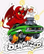 Muscle Car MAGNET - Ratfink Style American Made Car Show Rat Fink Demon Fans