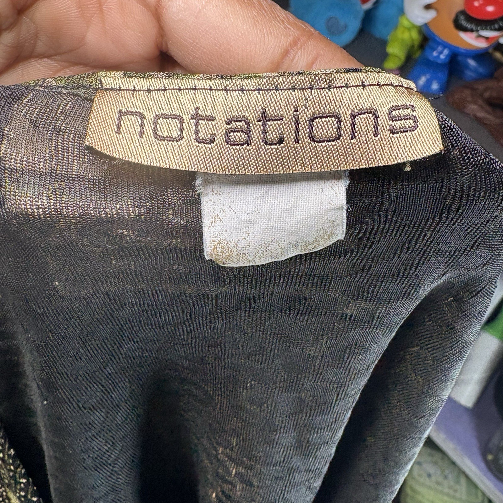 Y2K Abstract Patchwork Print Top - image 5