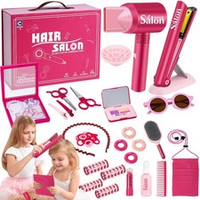 50 Pcs Girls Hair Salon Toys, Beauty Salon Set with Pretend Play Hair Salon S...