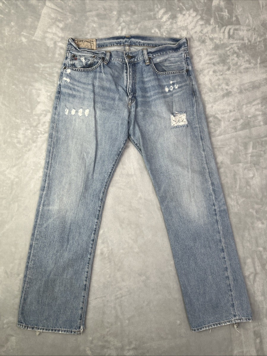 Polo Ralph Lauren Classic 867 Sz 33/30 Straight Blue Denim Jeans 