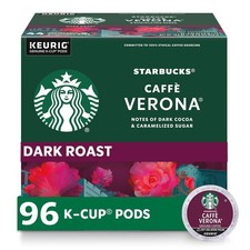 Starbucks K-Cup Coffee Pods, Dark Roast Hot or Iced Coffee, Caff Verona, 96