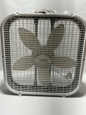 Lasko 20” Box Fan 3-Speed Air Circulator 1820 CFM White w/ Carry Handle