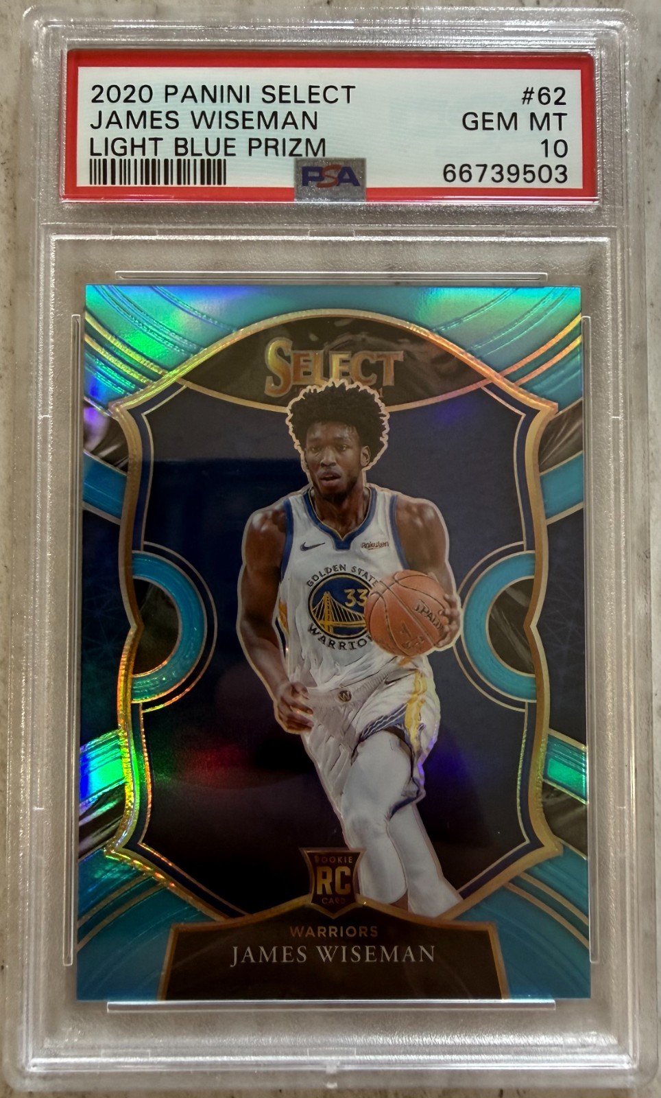 2020 Panini Select Light Blue Prizm #62 JAMES WISEMAN (RC) - #/299 - PSA 10