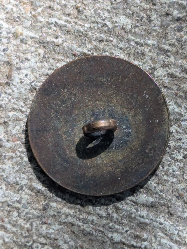 Antique Victorian 10K Gold Topped Engraved Cufflink Collar Button - Image 3 of 4