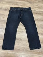 Nautica Jeans Men's relaxed fit blue jeans 42x30 Dark Wash 100% Cotton Straight