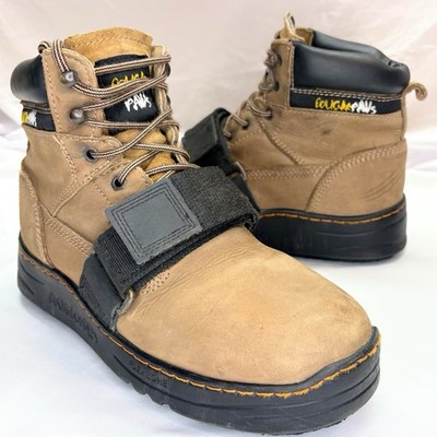 Cougar Paws Slip Resistant Roofing Boots Brown Leather/Synthetic Upper Mens 9