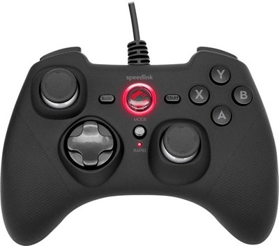 Speedlink RAIT Gamepad kabelgebunden   Gaming PC Controller mit Kabel