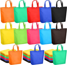 150 Pcs Reusable Grocery Bags Bulk Large Grocery Shopping Tote with Handle Multi