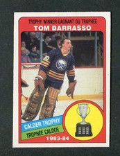 Tom Barrasso Sabres NHL Calder Trophy Hockey Card 1984-85 O-Pee-Chee #375 O-P-C