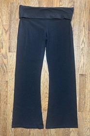 Victoria&rsquo;s Secret Pants Size L Short Angel Wing Fold Over Flare Black Y2K NEW