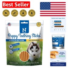 Puppy Teething Treats, Chicken Flavored - 3.74 oz for Dental Health Brain Care