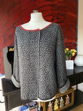 Grey Leopard Print Knitted Wool Blend Cardigan, Size L  (14)