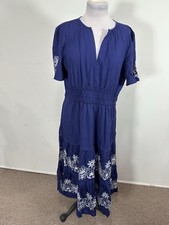 Women’s Blue Color Short Sleeve Dress Size 2XL RUNS SMALL