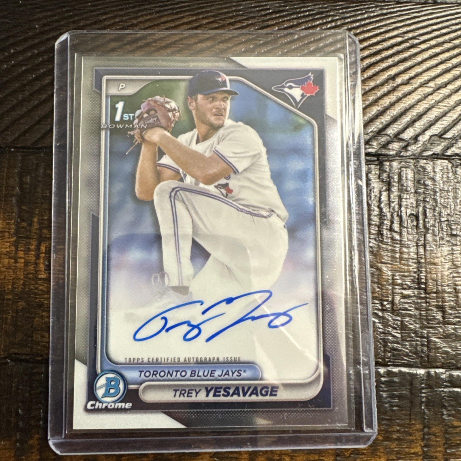 Trey Yesavage 2024 Bowman Draft 1st Chrome Autograph #CPA-TY Blue Jays 
