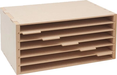 PRONTY CRAFTS Flexio Papier-Organizer DIN A4 6 Fächer Sortierstation, Ordnungshelfer, DIY