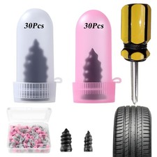 20 60 Pcs Rubber Tire Nail Repair Kit Screw In Tire Plugs for Car Truck SUV Van