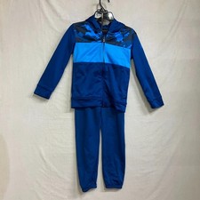 Under Armour Tracksuit Boys Set Size 6 Blue Camo Hoodie Jogger Pants Long Sleeve