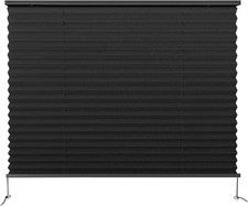 RV Blinds - Pleated Shades, 32" W X 24" L Black RV Window Shades for Camper, Tra