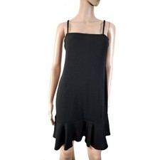 NEW Nasty Gal Size 12 Flip Em Off Mini Dress in Black Womens