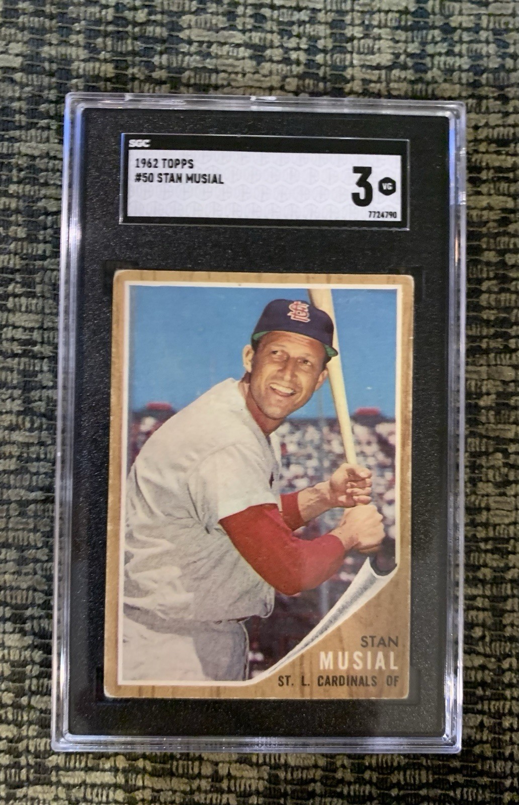 1962 Topps Stan Musial #50 St Louis Cardinals SGC 3