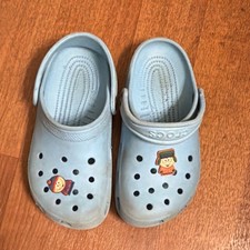 Crocs Blue Unisex Kids Clog Slippers Rubber Slip On Comfort Lightweight