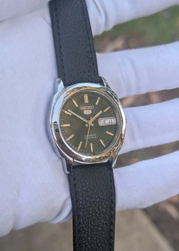 Reloj automático para hombre Seiko 5 años 90 recién reparado y caja de 36 mm Foto 3 de 4