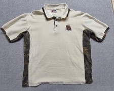 Dale Earnhardt Jr Chase Authentics Polo Shirt Large Camo NASCAR Racing Y2K Cream