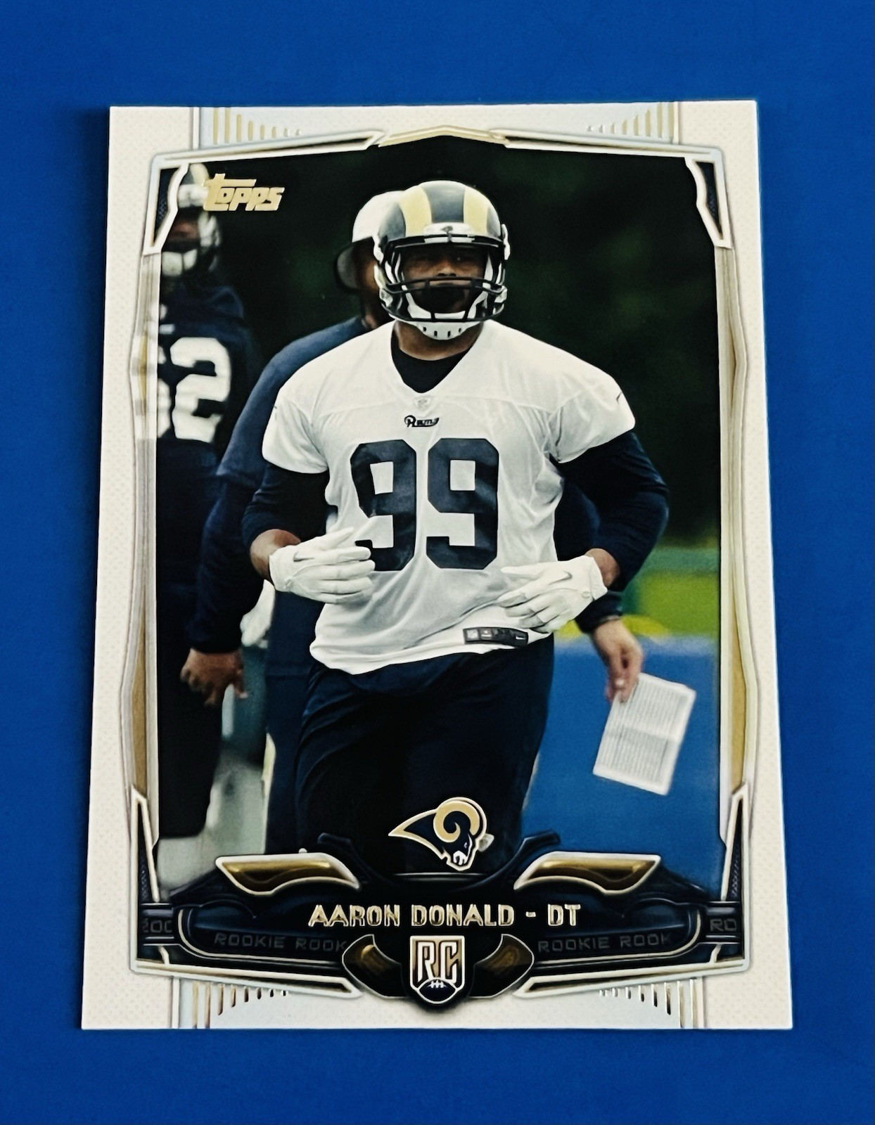 2014 Topps Aaron Donald Rams Photo Variation w/Helmet SSP Rookie Card #424