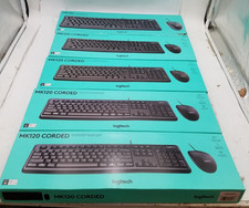 Lot Of 5 , Logitech MK120 Wired Keyboard and Mouse Combo-097855065476