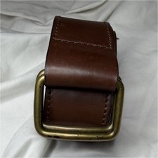 Banana Republic Leather Belt Solid Brass Buckle Brown Made USA S