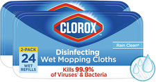 Disinfecting Wet Mop Pad, Disposable Mop Heads, Multi-Surface Floor Wipes, Rain