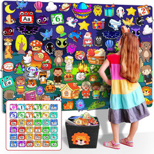 200Pcs Felt Story Board Set with Storage Bag Preschool Teaching Wall Flannel Bus