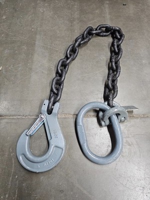 Single Leg Chain Sling 5/8'' x 5 FT Grade 100 22,600 lbs WLL Vertical Type SOS