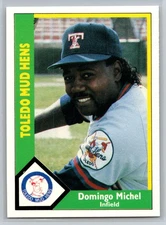 1990 CMC Domingo Michel #389 Toledo Mud Hens Tigers AAA Infield