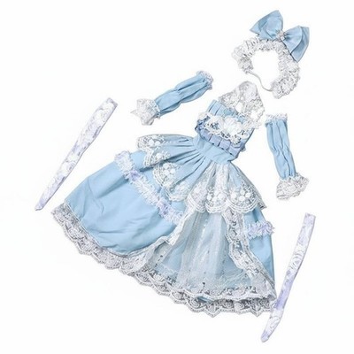 1/3 BJD Puppenoutfit weiche Textil Miniatur Kleidung florale Akzente