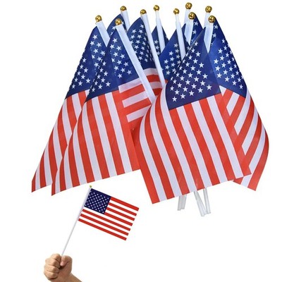 10 Stück Usa Flagge,America Flag Handgehaltene Deko,July Independence Amerika...