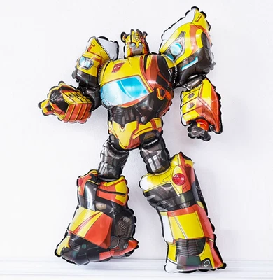 Bumblebee Balloon Transformers Birthday Party Decoration Self Seal Glossy Foil