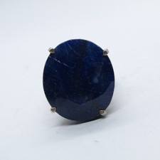 Sterling Silver 925 Large Lapis Lazuli Ring Size 7 K7960