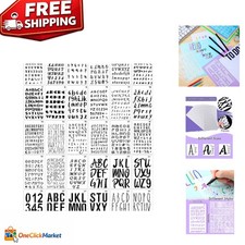 Quality Plastic Letter Stencils - 30 Count Templates for Painting 4 x 7 in