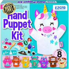 Unicorn Hand Puppet Making Kit for Kids Age 5-8 - DIY Puppet Making Craft Kit - 