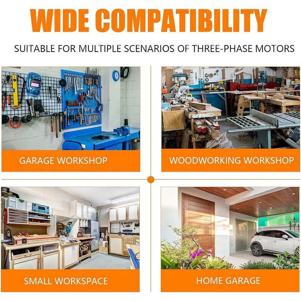 7 5HP Digital 1 Phase To 3 Phase Converter 23A For 220V Motor Equipment - Image 3 of 4