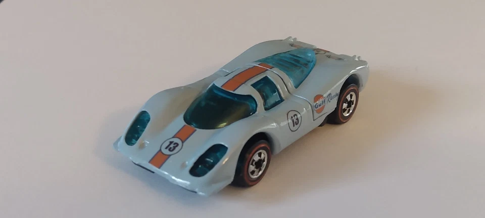 Coche de carreras Hot Wheels Redline Porsche 917 Gulf restaurado de colección Foto 2 de 4