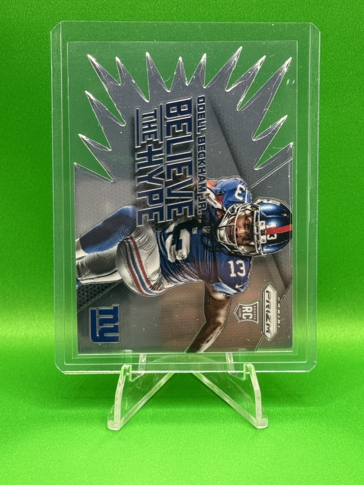 2014 Panini Prizm Odell Beckham Jr Believe the Hype RC Die Cut #BH12 NY Giants