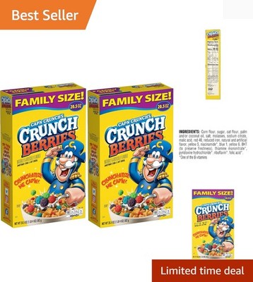 Cereal, Crunch Berries, 20.5oz Box Pack of 2