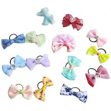 20 Pcs Girl Dog Accessories Puppy for Dogs Bow Hair Ties Bowknot Ring