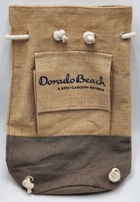Dorado Beach Backpack Burlap Bag Tote Jute Ritz Carlton Reserve New