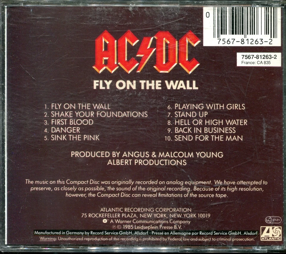 Ac/Dc - Fly on the Wall CD - Bild 2 von 2